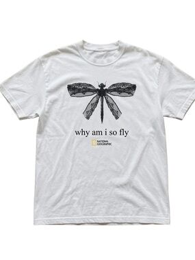Gildan White 'Why Am I So Fly' Graphic Tee